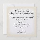 Teddy Bears and Balloons Gender Reopenbaart Party  Kaart (Achterkant)