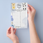 Teddy Bears Baby ABC Shower Game Card Flyer (Hand)