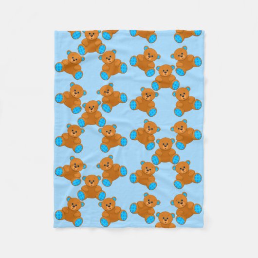 Teddy Bears Baby Blanket Fleece Deken (Voorkant)