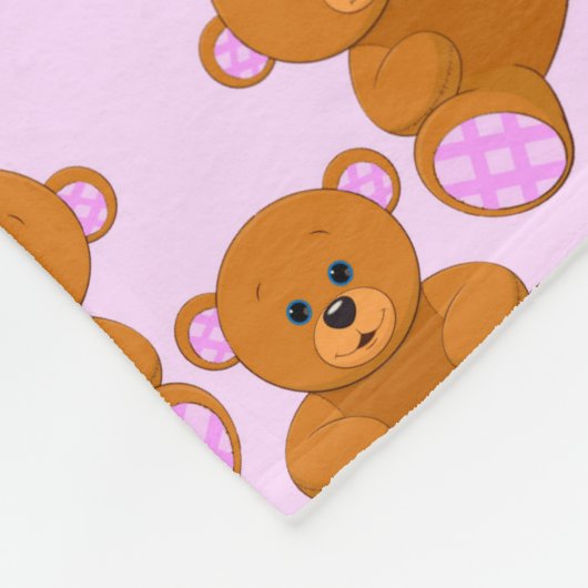 Teddy Bears Baby Blanket Fleece Deken (Hoek)
