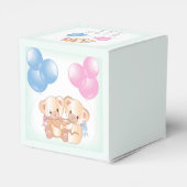 Teddy Bears Baby Gender onthullen partijtje Bedankdoosjes (Achterkant)