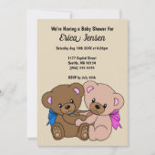 Teddy Bears Baby shower & Patroon Kaart (Voorkant)