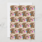 Teddy Bears Baby shower & Patroon Kaart (Achterkant)