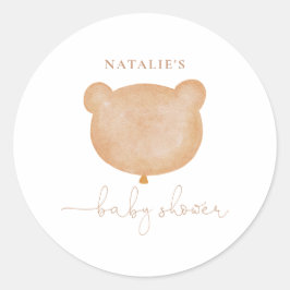 Teddy Bears-Baby shower Ronde Sticker
