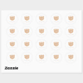 Teddy Bears-Baby shower Ronde Sticker (Vel)