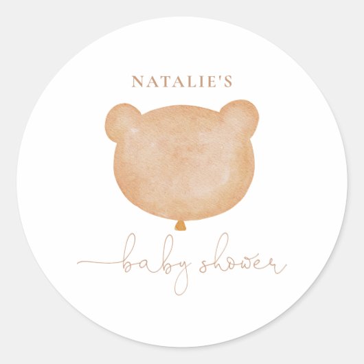 Teddy Bears-Baby shower Ronde Sticker (Voorkant)