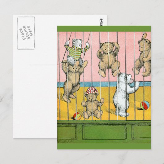 Teddy Bears Behind Bars Briefkaart (Voorkant / Achterkant)