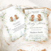Teddy BearS Chic High Tea Party Twins Baby shower Kaart