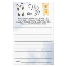 Teddy Bears die ik Baby shower-spelkaart ben