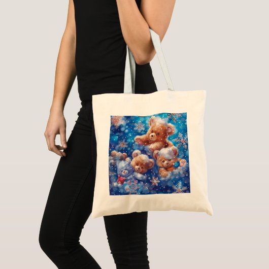 Teddy Bears digitale kunst Tote Bag (Voorkant (product))