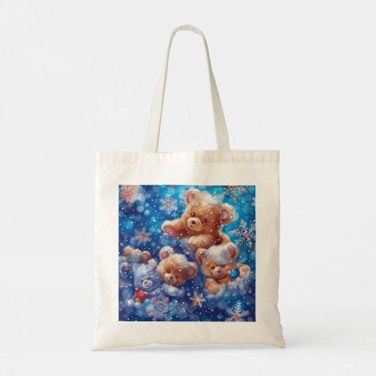 Teddy Bears digitale kunst Tote Bag (Achterkant)