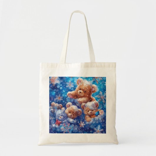 Teddy Bears digitale kunst Tote Bag (Voorkant)