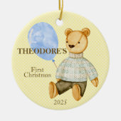 Teddy Bear's eerste baby Keramisch Ornament (Voorkant)