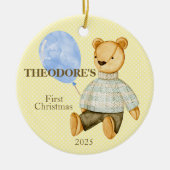 Teddy Bear's eerste baby Keramisch Ornament (Voorkant)