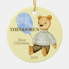 Teddy Bear's eerste baby Keramisch Ornament