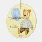 Teddy Bear's eerste baby Keramisch Ornament (Links)