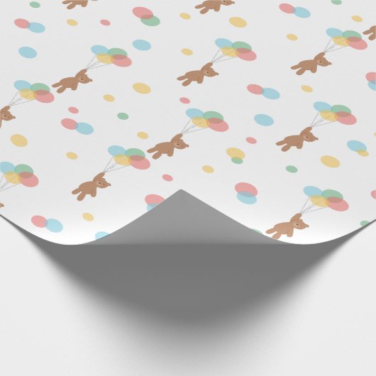 Teddy Bears en Balloons Cadeaupapier (Hoek)
