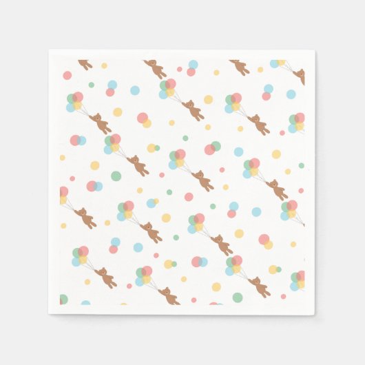 Teddy Bears en Balloons Servet (Voorkant)