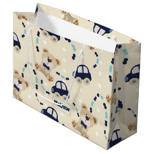 Teddy Bears en Cars Baby Boy Pattern Groot Cadeauzakje