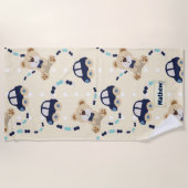 Teddy Bears en Cars Baby Boy Pattern Strandlaken (Voorkant)
