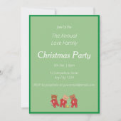 Teddy Bears Familie Kerstfeest Kaart (Voorkant)