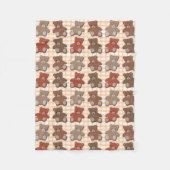 Teddy Bears Fleece Deken (Voorkant)
