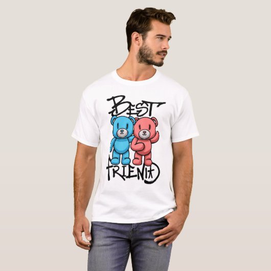 Teddy Bears friend streetwear T-shirt (Voorkant volledig)