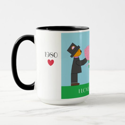 Teddy Bears gaat trouwen: Jubileum Mok (Links)