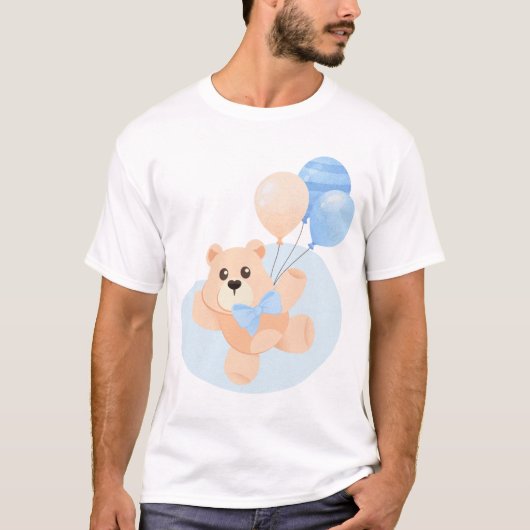 Teddy Bears' Gender Reveal, baby shower T-shirt (Voorkant)