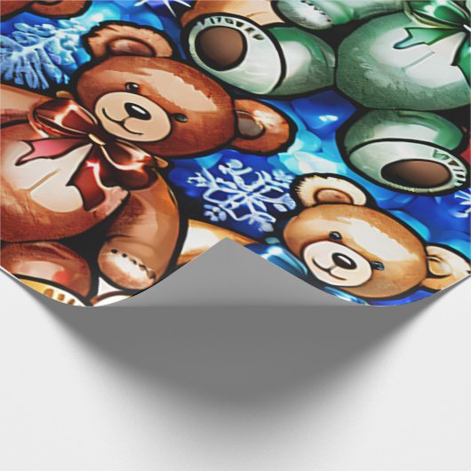 Teddy Bears Geschenk Wrap Cadeaupapier (Hoek)