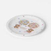 Teddy Bears Geslacht onthullen Douche Papieren Bordje (Gekanteld)