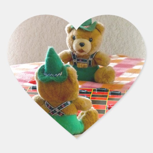 Teddy Bears Hart Sticker (Voorkant)