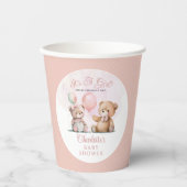 Teddy Bears Het is een meisje met wachttijd Baby s Papieren Bekers (Voorkant)