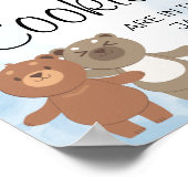 Teddy bears Hoeveel koekjes Baby shower spelen? Poster (Hoek)