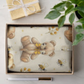 Teddy Bears Honey Bees Nursery Pattern Tissuepapier (Geschenk)