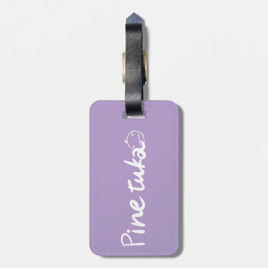 Teddy Bears in Lavender Field – Soft Pastel Painti Bagagelabel (Achterkant verticaal)