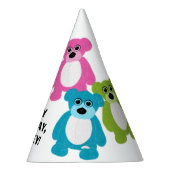 Teddy Bears in Rainbow Kleuren Kinderen Verjaardag Feesthoedjes (Rechts)