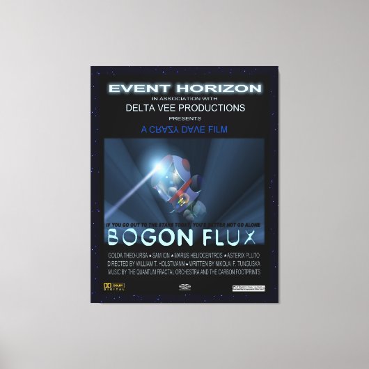 Teddy Bears in Space Canvas Afdruk (Voorkant)