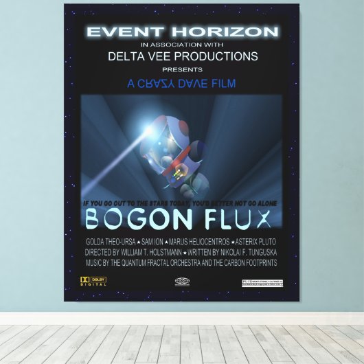 Teddy Bears in Space Canvas Afdruk (Insitu (Houten vloer))