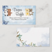 Teddy Bears Luier loterij ticket baby shower (Voorkant / Achterkant)