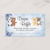 Teddy Bears Luier loterij ticket baby shower (Voorkant)