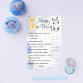 Teddy Bears Mammie- of Papa Shower-spelkaart Flyer (Enkel)