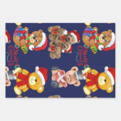 Teddy Bears Merry kerst Inpakpapier Vel (Voorkant)