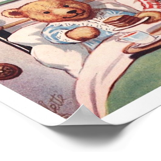 Teddy Bears met Breakfastin Bed Poster (Hoek)