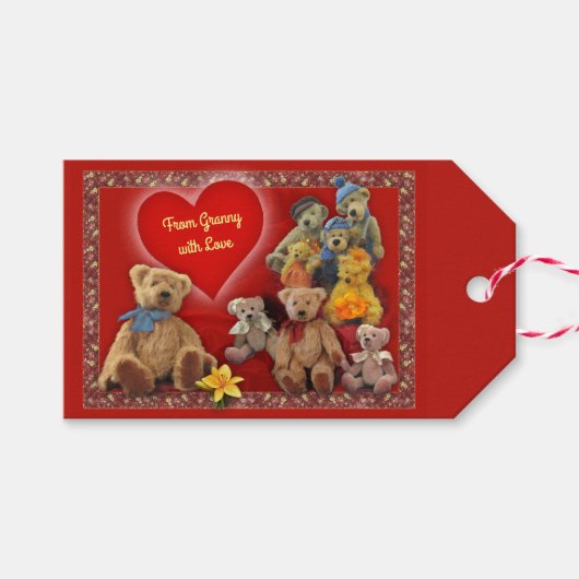 Teddy Bears met Jouw tekst Cadeaulabel (Voorkant (Horizontaal))