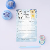 Teddy Bears Name die baby een douchespelkaart afge Flyer (Enkel)