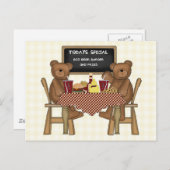 Teddy Bears Out to Lunch Briefkaart (Voorkant / Achterkant)