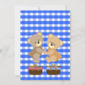 Teddy Bears' Picnic Boy's Birthday Party Kaart (Achterkant)