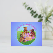 Teddy Bears Picnic Briefkaart (Staand voorkant)