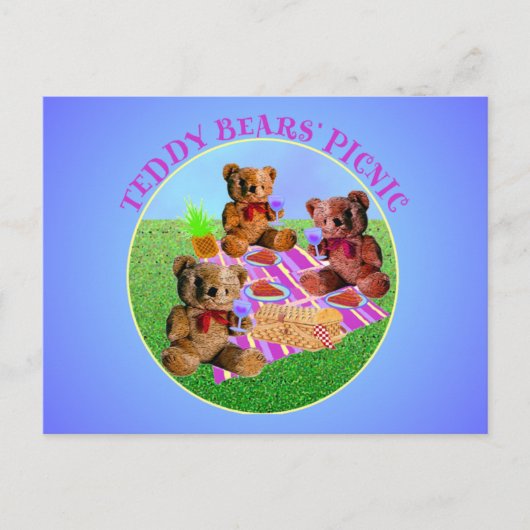Teddy Bears Picnic Briefkaart (Voorkant)